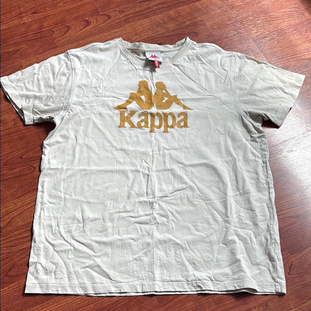 Kappa Cream Tee with Gold Emblem